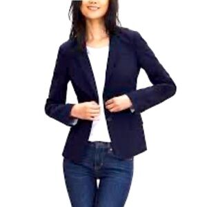 Banana Republic Navy 2 Button Wool Blazer size 8 petite